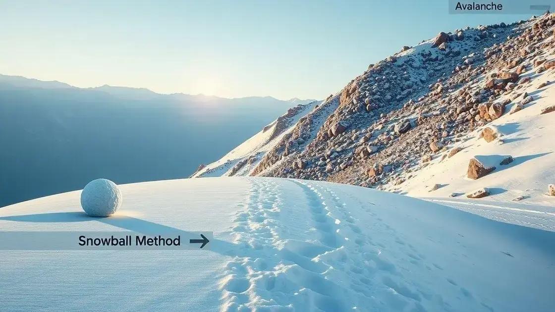 Utilizing snowball and avalanche methods
