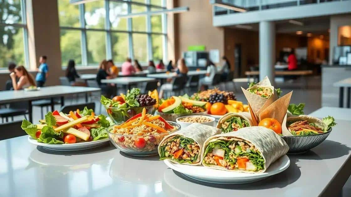 Healthy meal options for students