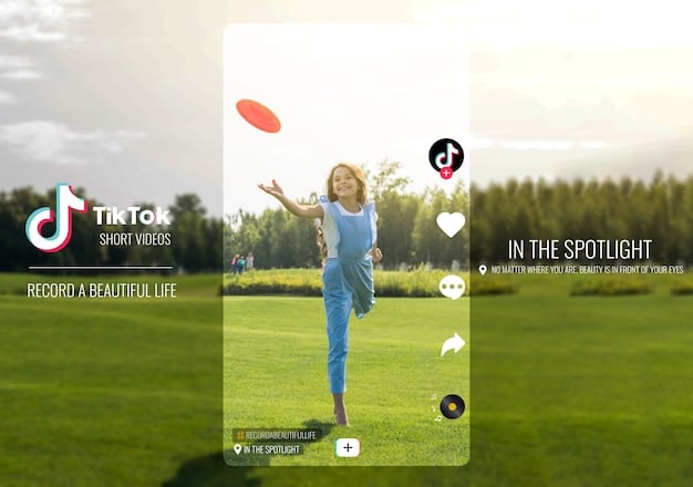 A TikTok interface showcasing an in-feed ad that seamlessly blends with organic content. The ad features a Gen Z influencer demonstrating a trendy product with upbeat music and dynamic editing. Visible metrics include views, likes, comments, and shares, indicating high engagement.