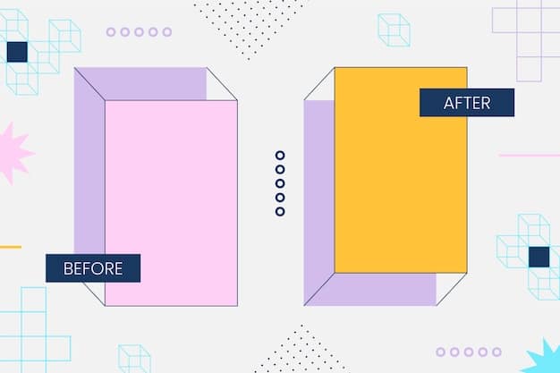 A visual depiction showing before-and-after scenarios of a webpage with layout shifts. The 
