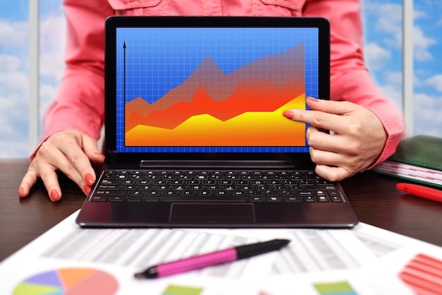 A close-up of a laptop screen displaying a sales analytics dashboard with key performance indicators (KPIs) highlighted, such as conversion rates, average deal size, and sales cycle length.