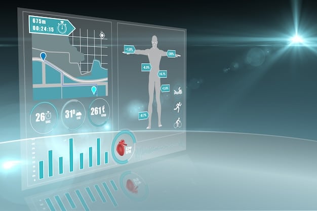 A futuristic display showcasing AI-driven sales forecasting analytics. The image features a clean and modern interface, with various predictive models highlighted, along with user interaction elements designed to provide actionable insights for sales strategy optimization.
