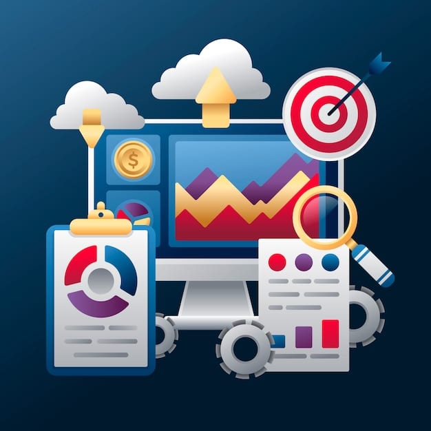A stylized infographic illustrating the benefits of programmatic advertising, including improved targeting, increased efficiency, real-time optimization, and enhanced ROI.