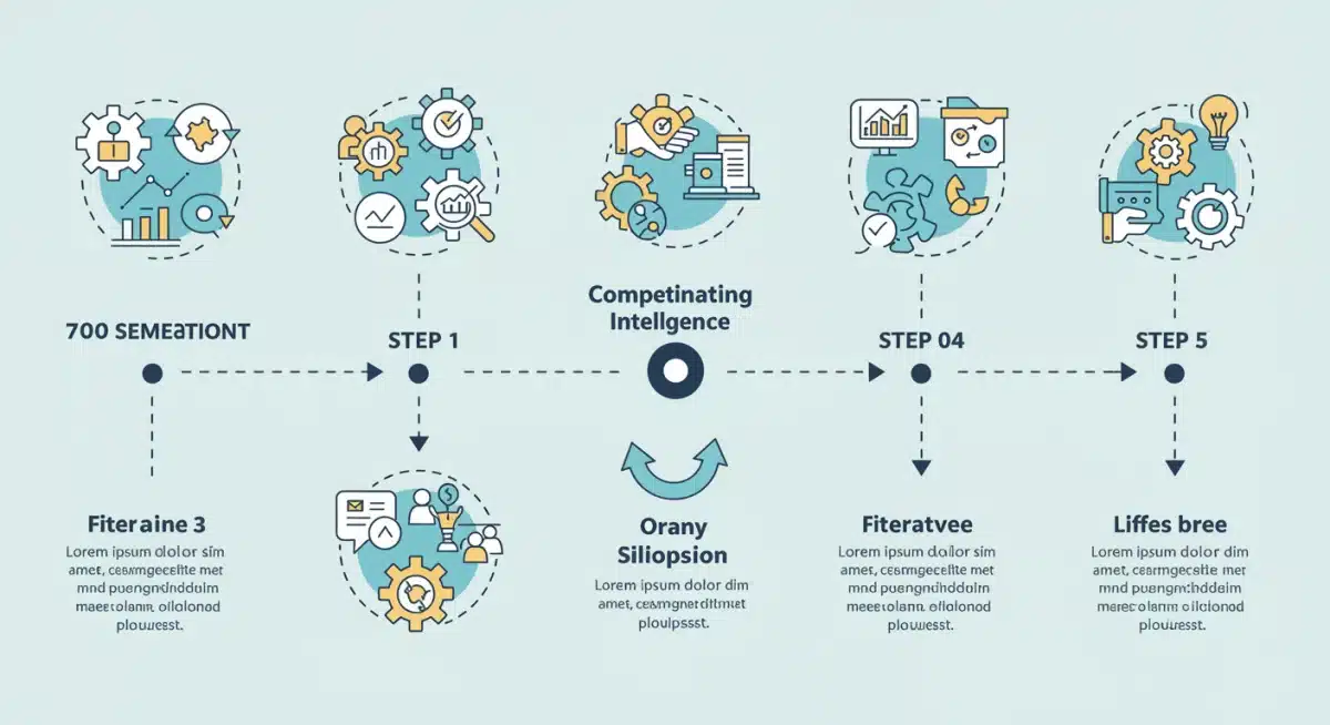Infographic detailing the 7 steps of competitive marketing intelligence