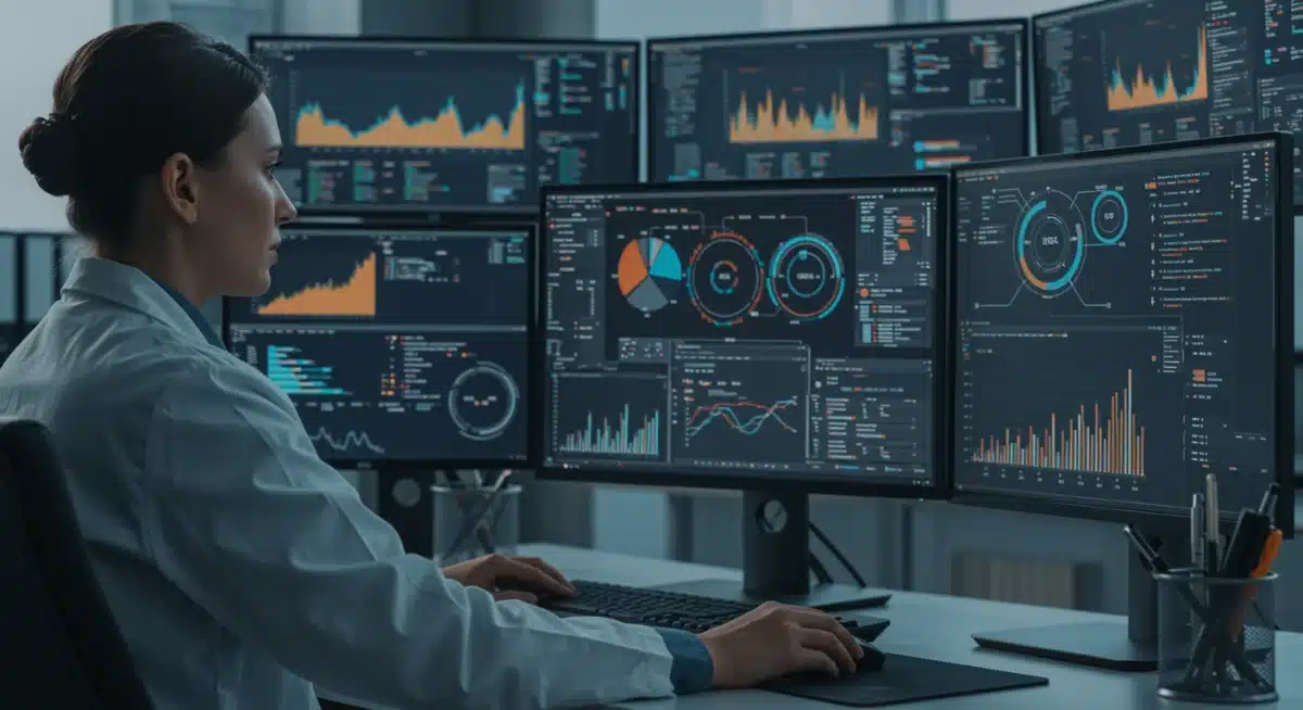 Data scientist developing AI algorithms for customer segmentation and targeted outreach