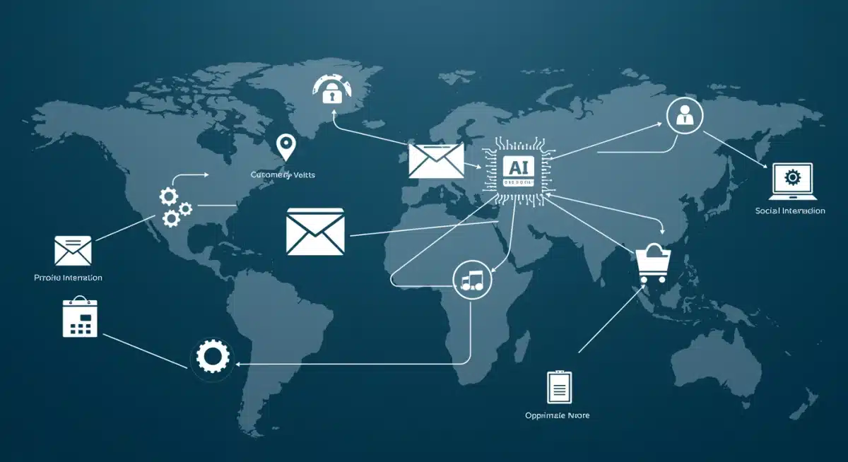 Visualizing AI optimizing customer journey touchpoints for personalization