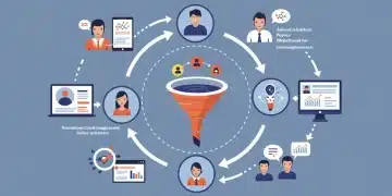 Illustration of circular marketing strategy with continuous customer engagement and feedback