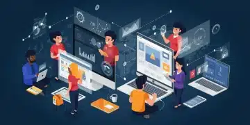 Diverse customers engaging with personalized digital content on multiple devices, illustrating effective personalization at scale.