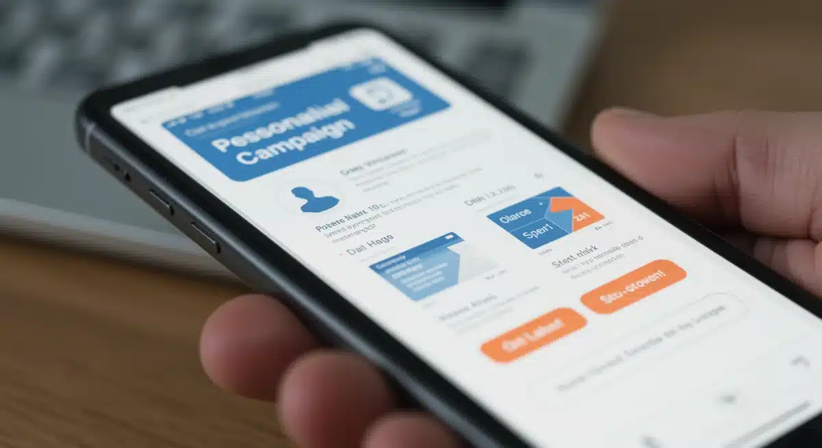 Personalized marketing email on a smartphone screen from CRM