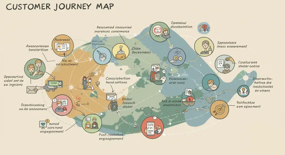 Detailed customer journey map illustration with value addition points.