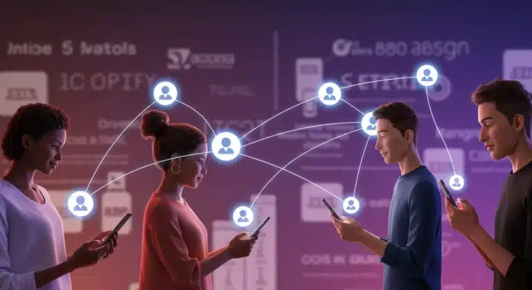 Micro-influencers connecting with their engaged audience for marketing