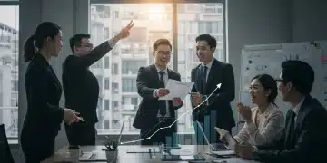 Boost Sales 30% Without Discounts by Q3 2025 Sales team celebrating success in a modern office, upward trend graphs, no discounts visible.