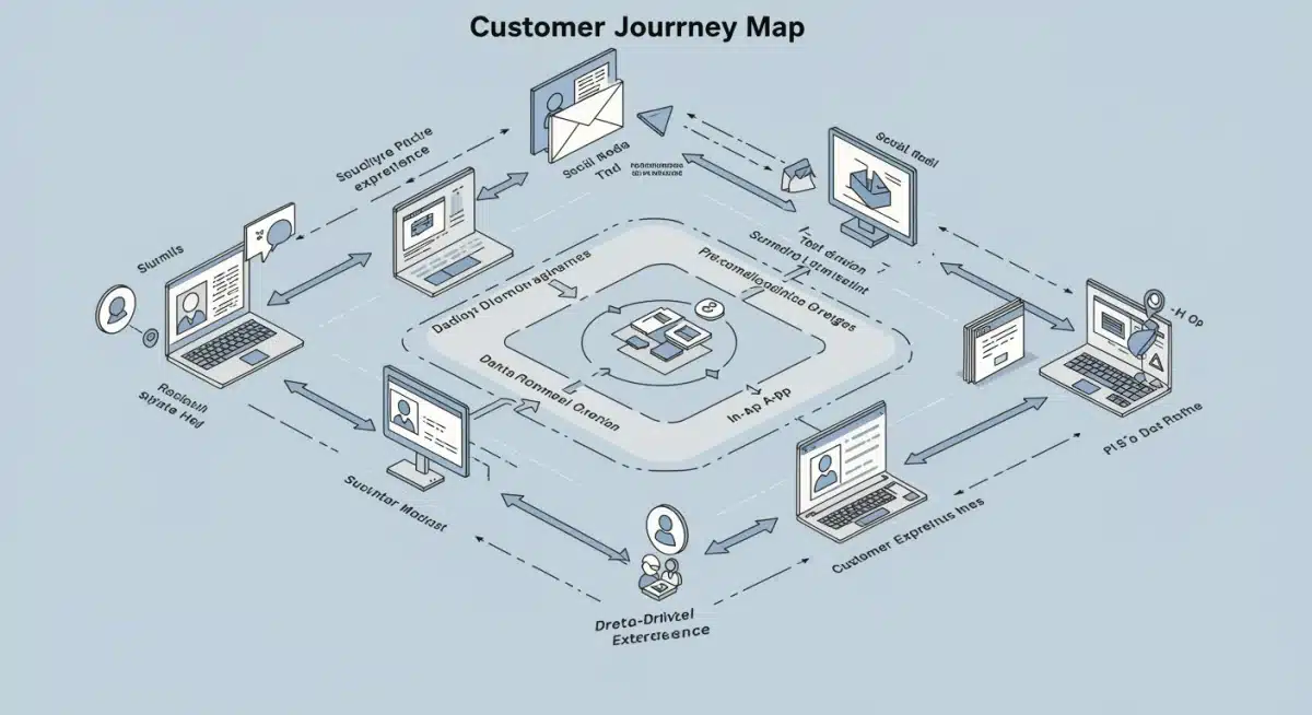 Detailed customer journey map illustrating data-driven personalization touchpoints