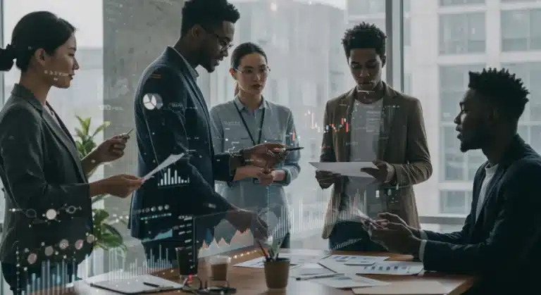Diverse US entrepreneurs discussing alternative funding strategies for 2026 business growth.