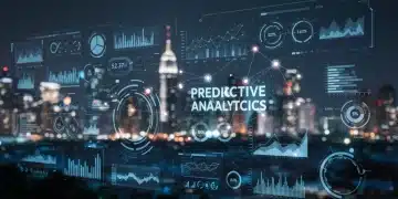 Futuristic dashboard showcasing predictive analytics for marketing in 2026