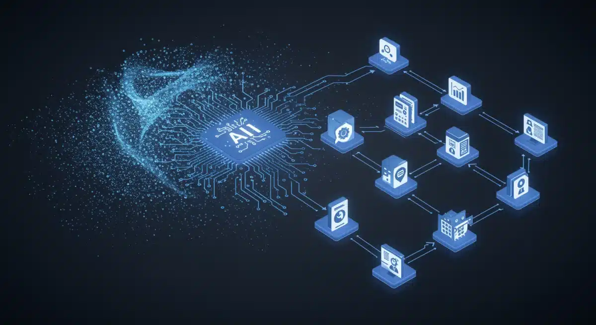 AI processing customer data for personalized marketing messages and product recommendations