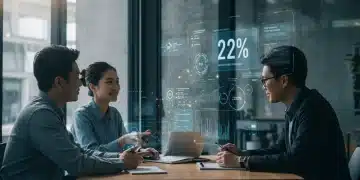 Futuristic B2B sales team using AI automation for increased deal velocity.