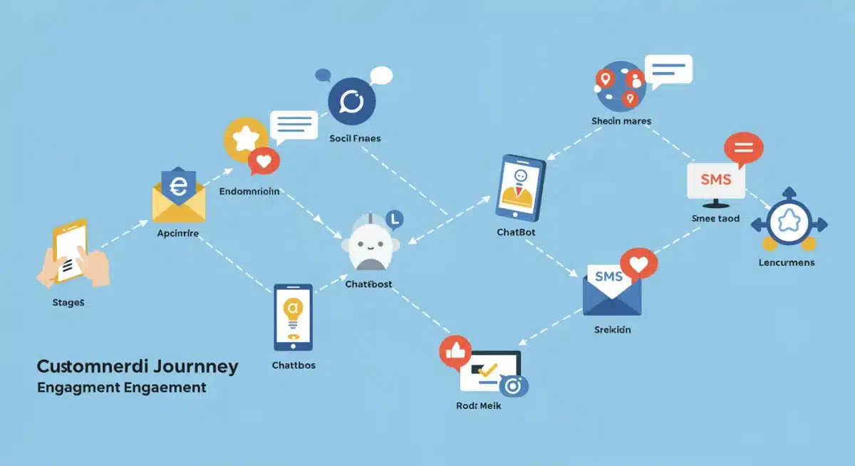 Detailed customer journey map with personalized engagement touchpoints