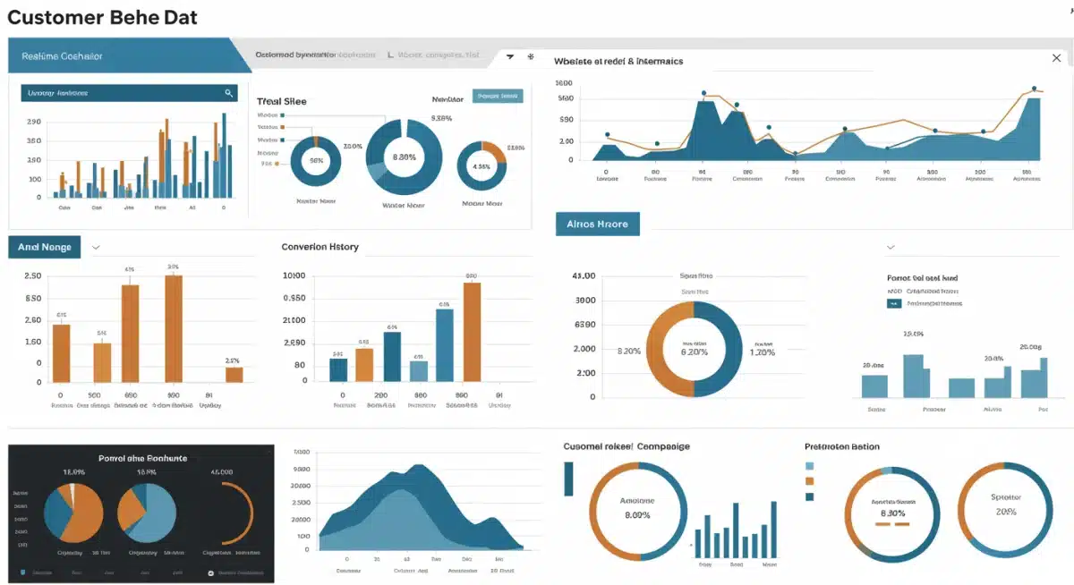 Real-time AI-driven dashboard showing customer behavior, conversion trends, and personalized campaign performance.