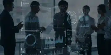 Futuristic dashboard showing real-time competitive sales intelligence data and market insights for strategic decision-making