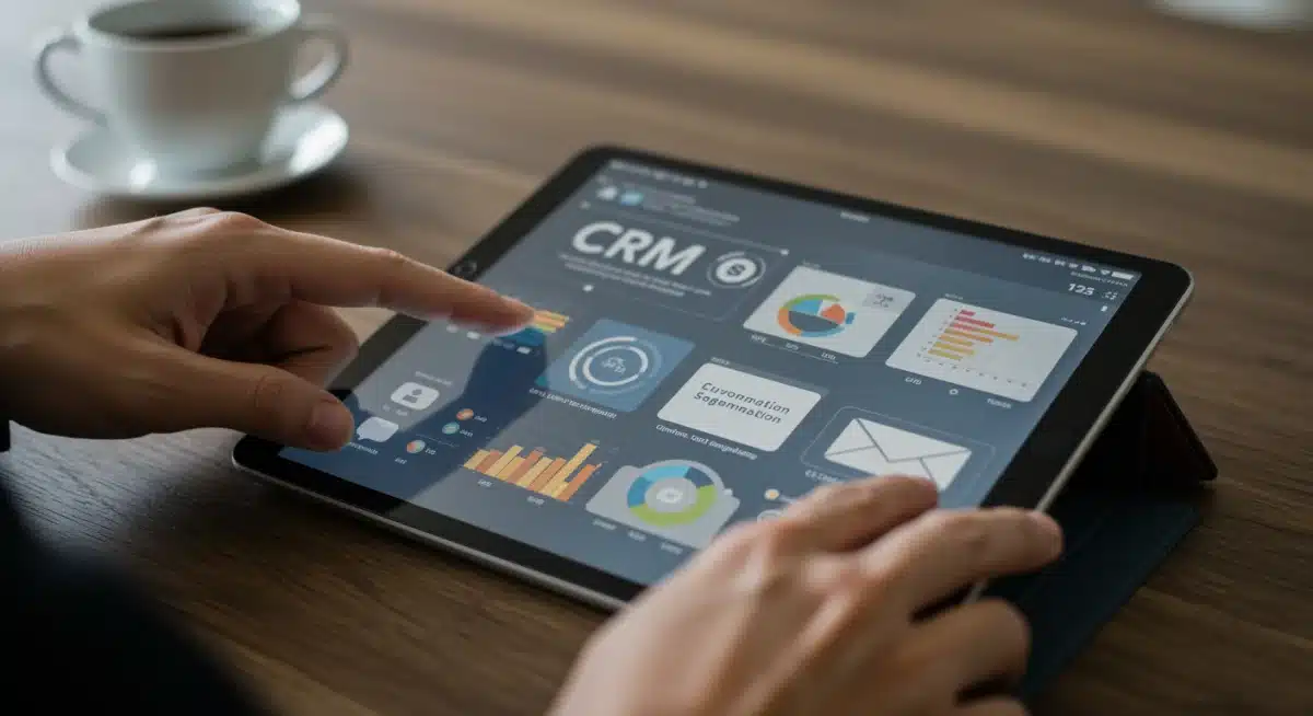 CRM dashboard showing customer segmentation