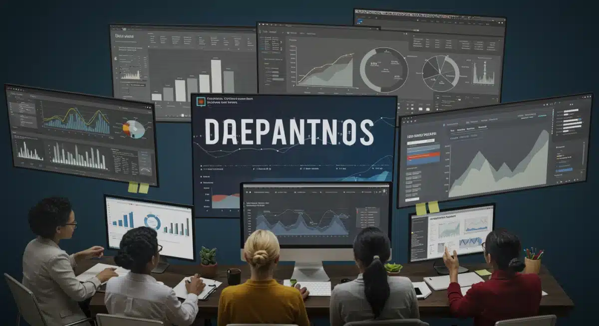 Team analyzing market data for strategic partnership selection