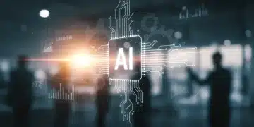 Abstract representation of ethical AI in marketing, symbolizing trust and transparency