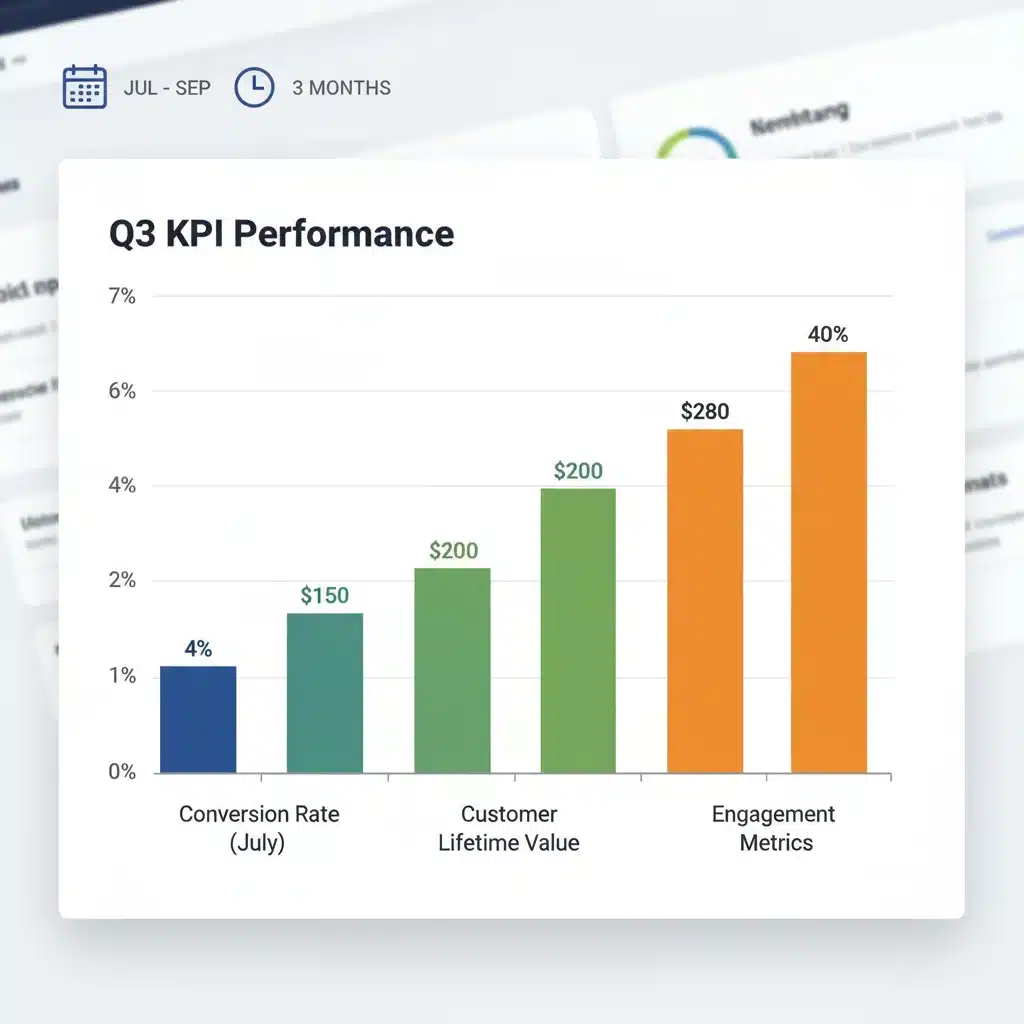 Bar chart demonstrating 3-month ROI growth from personalized campaigns