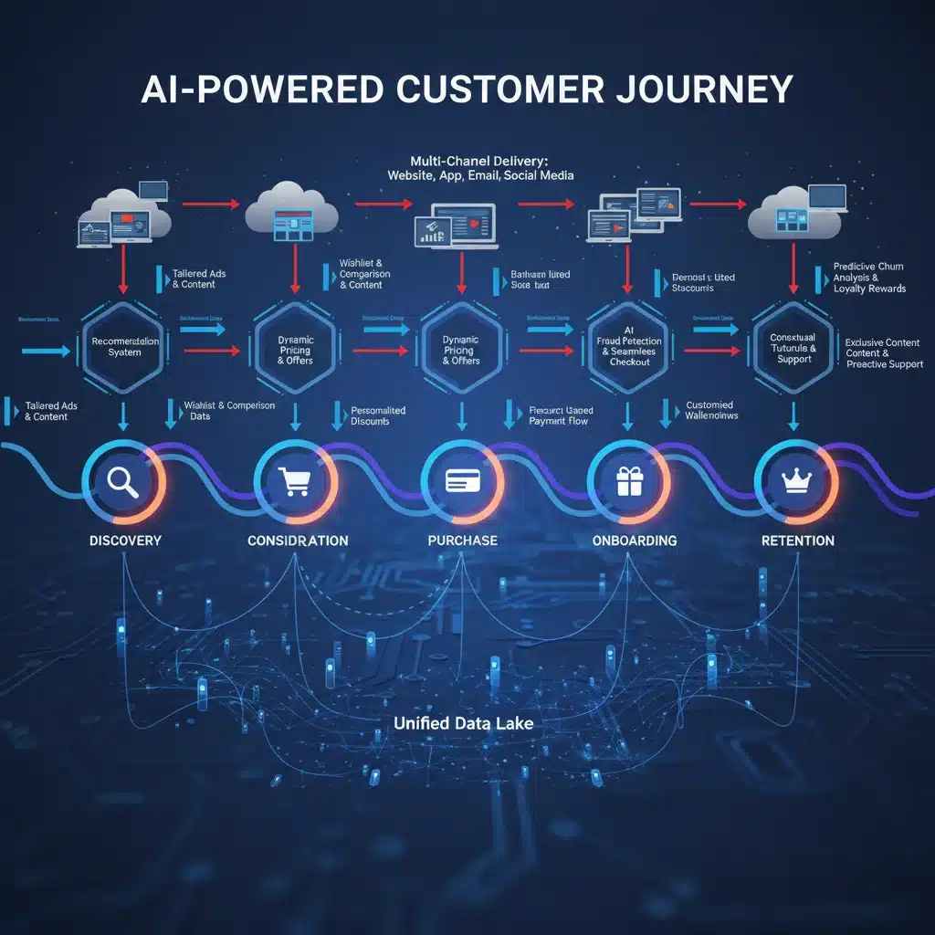 AI personalizing customer journey touchpoints for improved conversion