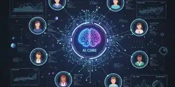 AI-powered hyper-personalization dashboard showing customer data and conversion metrics.