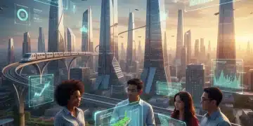 Futuristic city skyline representing emerging entrepreneurial opportunities in the US market.