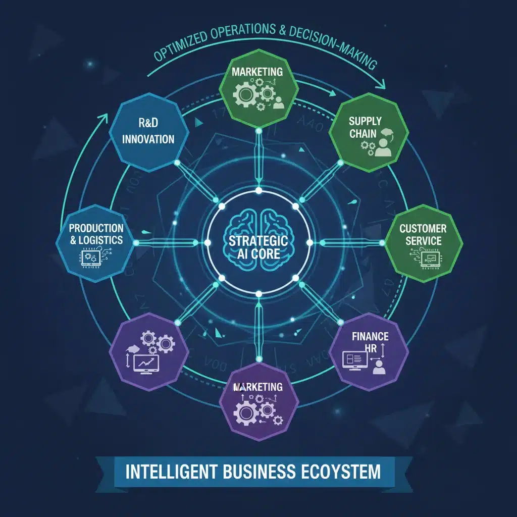Strategic AI implementation optimizing business operations