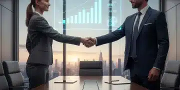 Two professionals shaking hands, symbolizing a closed high-value deal through advanced negotiation.