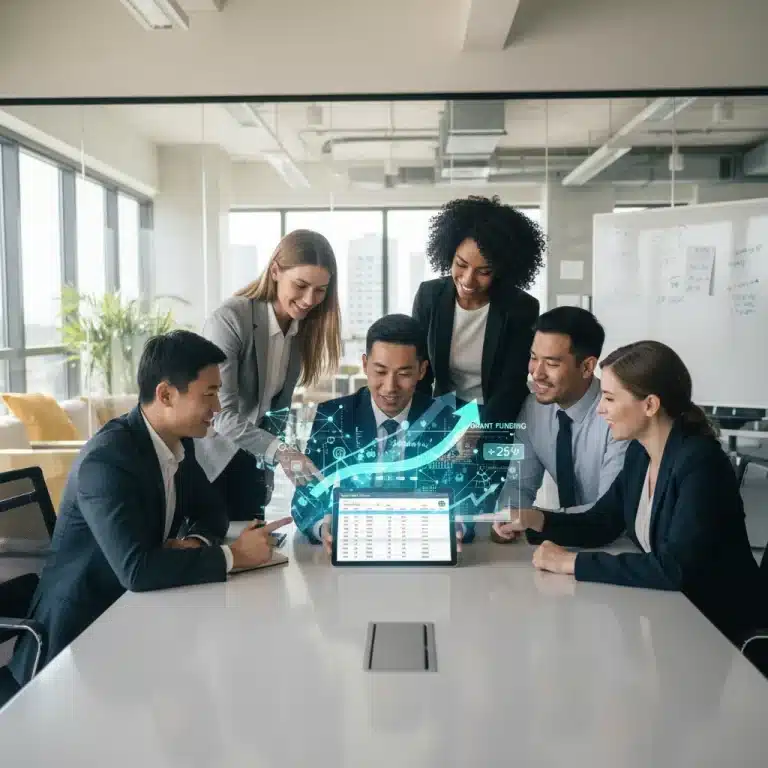 Entrepreneurs planning grant applications for business funding in 2026