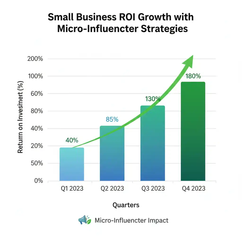 Graph illustrating significant ROI growth for SMBs through micro-influencer campaigns.