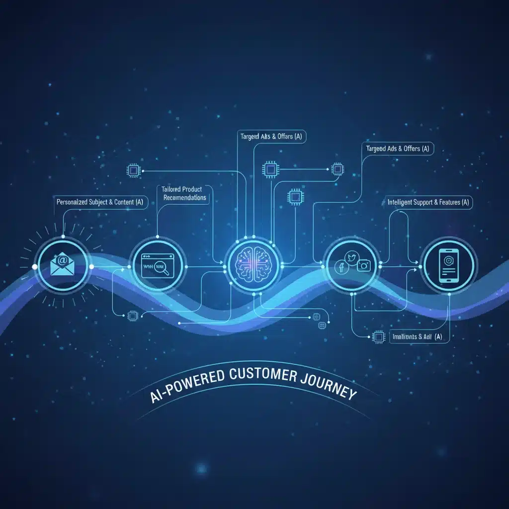 AI personalizing customer journey touchpoints for enhanced engagement