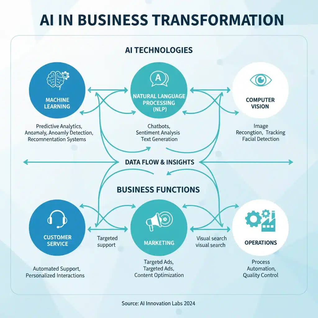 Types of AI technologies and their business applications