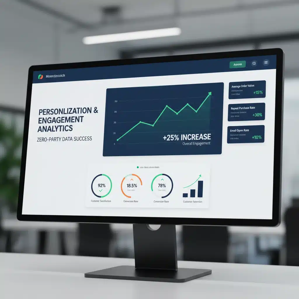 Personalization metrics dashboard showing 25% increase