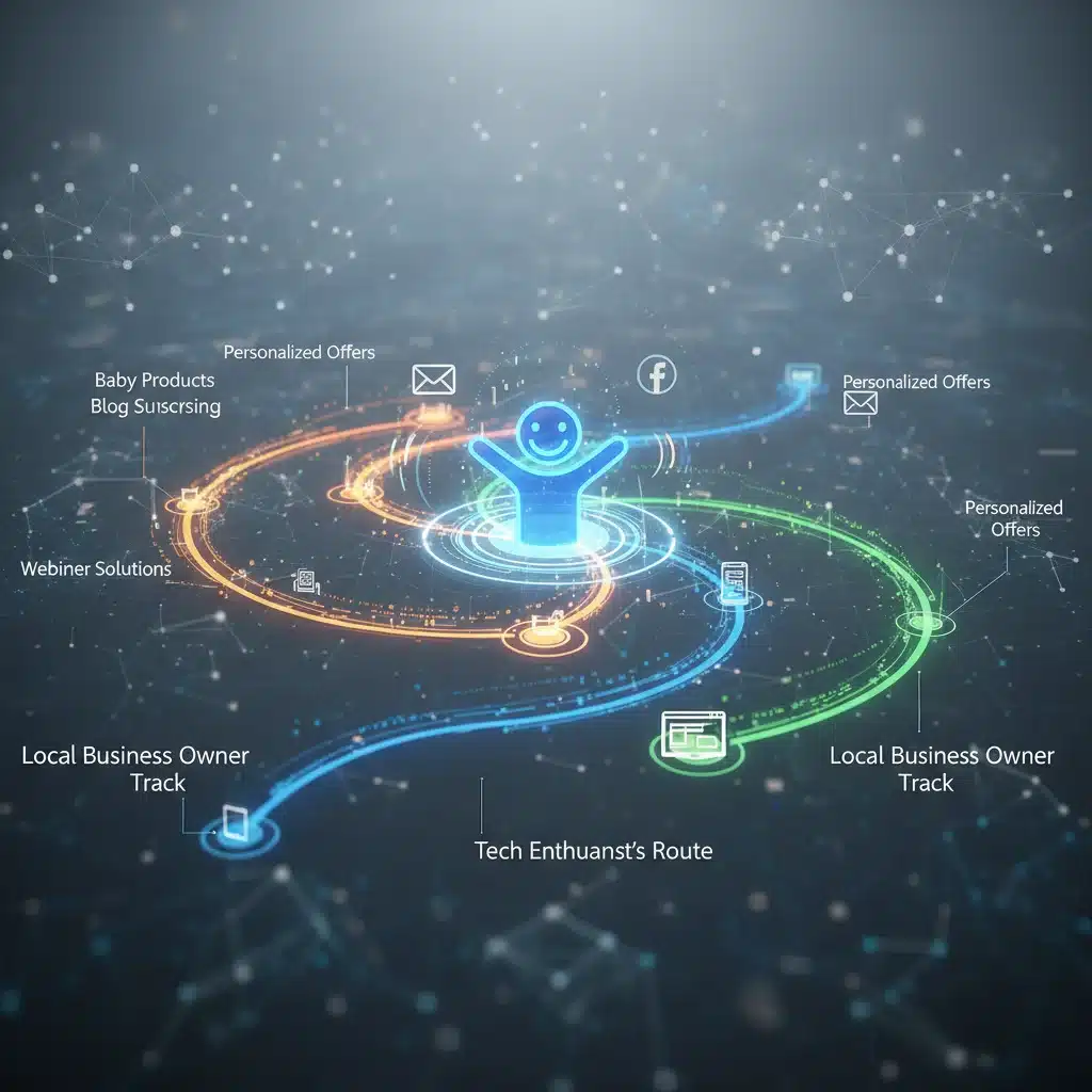 Personalized customer journey map with multiple touchpoints
