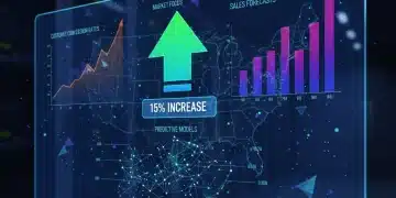 Dashboard showing 15% increase in US customer conversion rates with predictive analytics