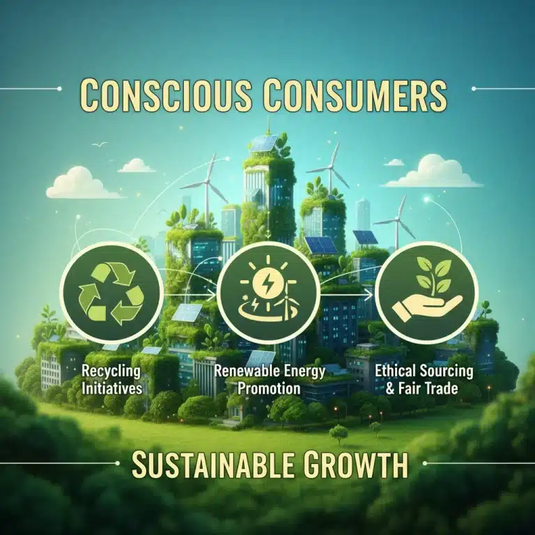 Infographic on sustainable marketing practices for conscious consumers