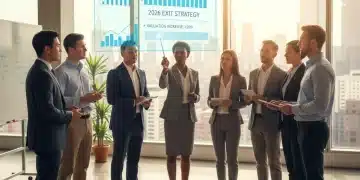 Mastering Exit Strategies 2026: Boost U.S. Business Valuation by 25% Business professionals planning exit strategy for 2026 with 25% valuation increase.