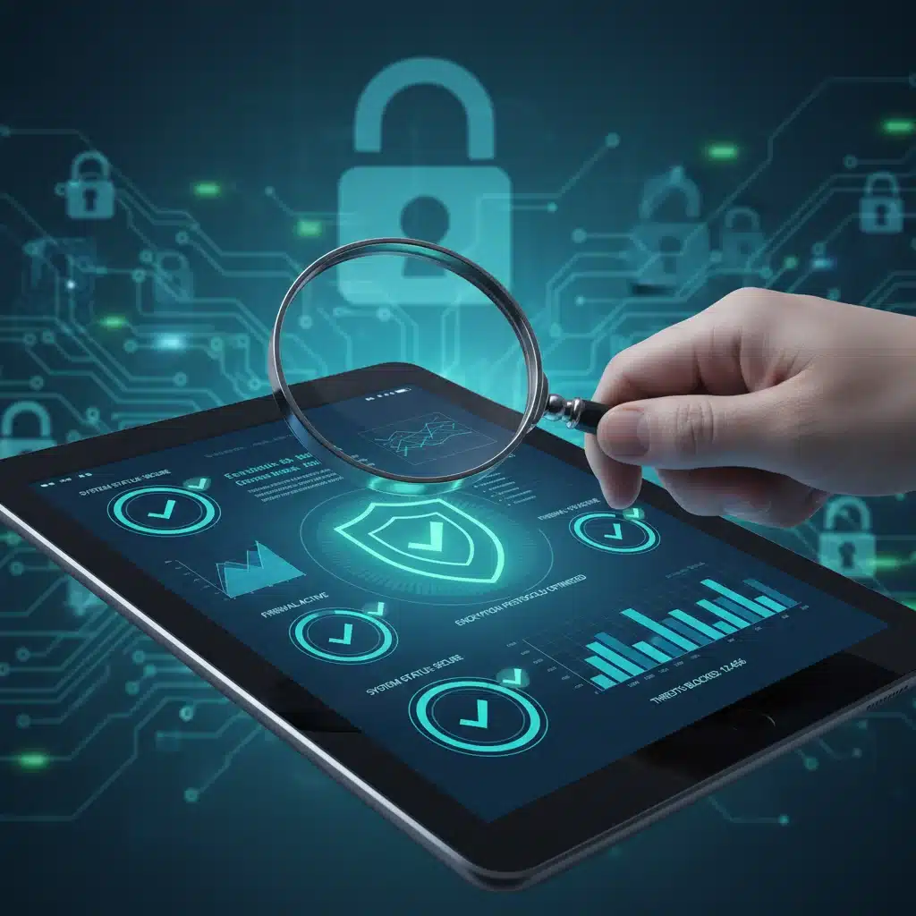 Proactive cybersecurity measures protecting business data