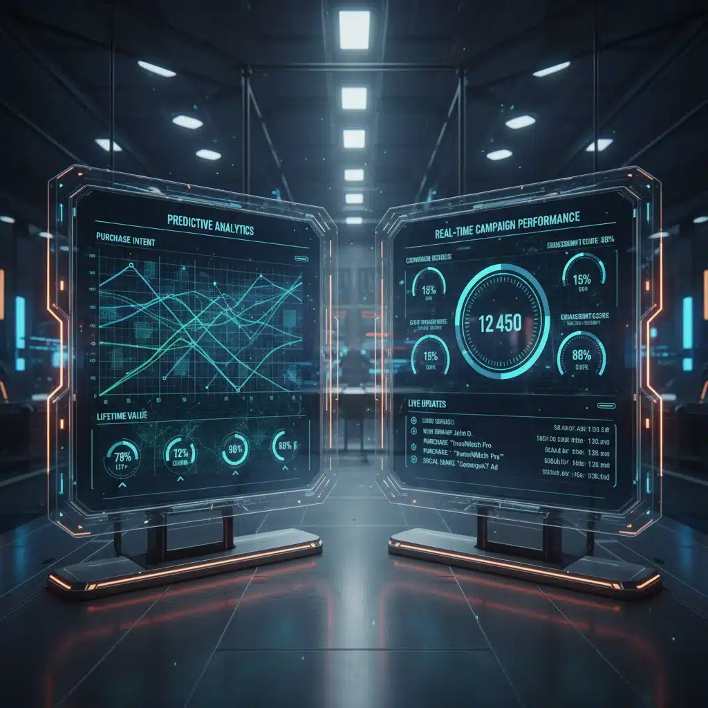 Predictive analytics and real-time campaign performance comparison